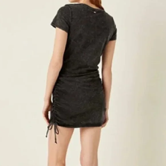 PINK BY VICTORIA’S SECRET SEXY STONE WASHED DRESS Side Cinched Tie Dress Medium - Picture 7 of 7